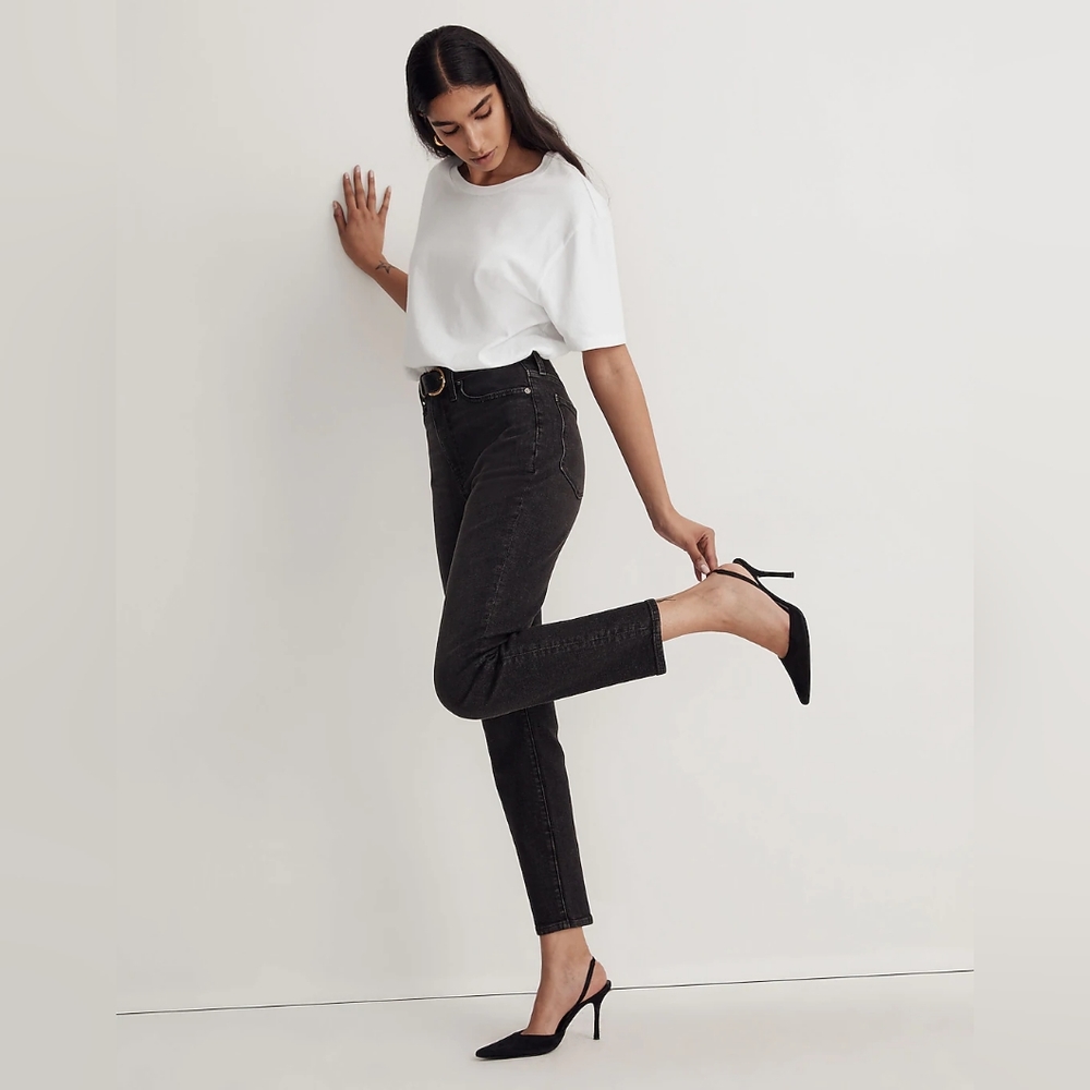 [NWT] Madewell - Momjean in Black Hillshore Wash + Magic Pockets NH664 | Size 25
